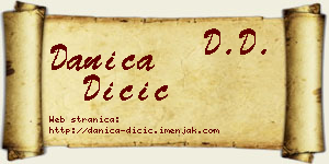 Danica Dičić vizit kartica
